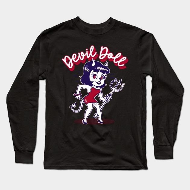 Devil Doll Long Sleeve T-Shirt by Ghoulverse